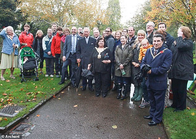 King Charles pictured visiting Arlington Gardens in Islington, which underwent a £170 million makeover, on the same day as Kate's engagement in 2014.