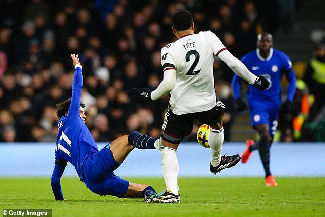 The Portuguese star was shown his marching orders for a bad tackle on Fulham's Kenny Tete