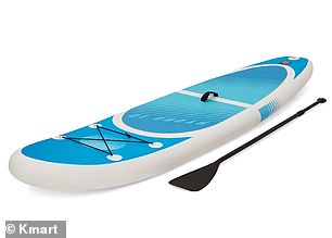 Water sports fans are particularly excited about the inflatable stand-up paddle boards, a new release from Kmart.