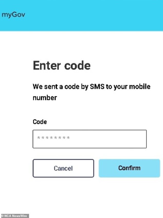 The scammers even have a page that says it will send a confirmation code to your phone, mimicking the official processes.