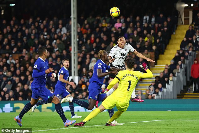 Blues goalkeeper Kepa was caught in an awkward position when the winning goal was scored.