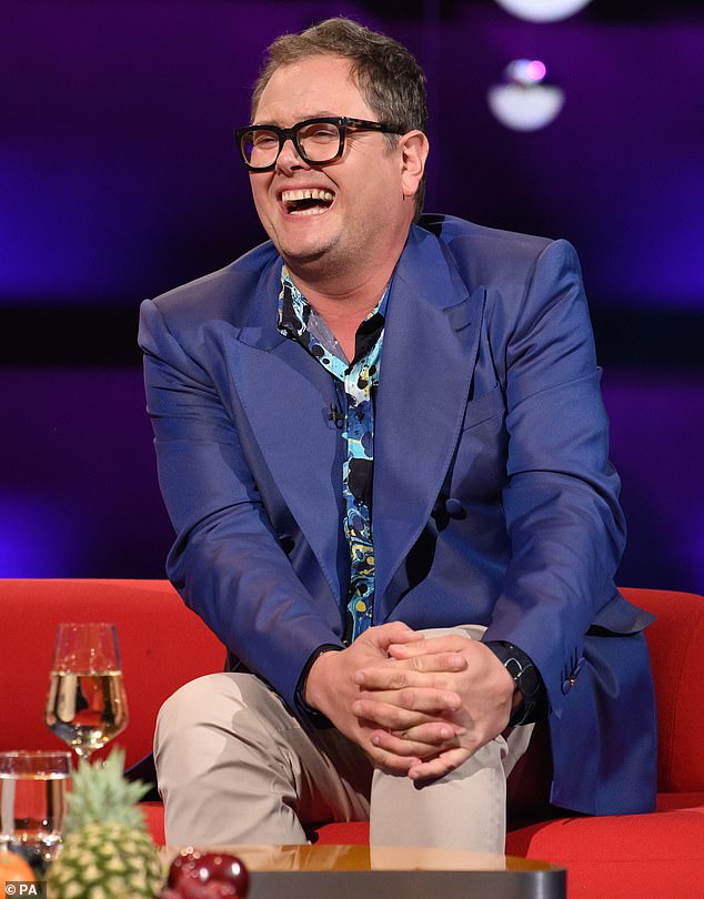 Lineup: Also on the show were comedian Alan Carr (pictured), singer Beverley Knight and RAYE, who gave a performance.