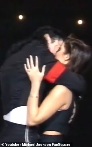 Lisa Marie Presley and Michael Jackson kiss on stage