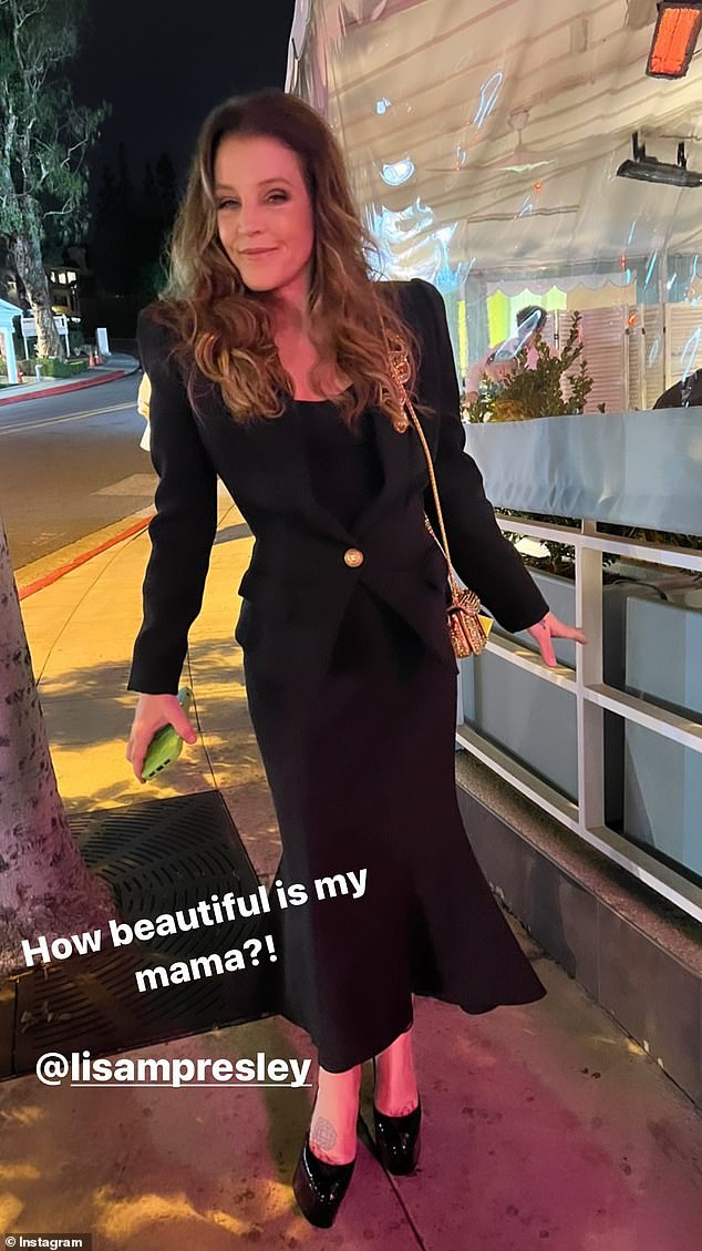 Three days ago, Riley Keough posted a photo of her mom Lisa Marie to her Instagram story with the caption 'How gorgeous is my mom?!'