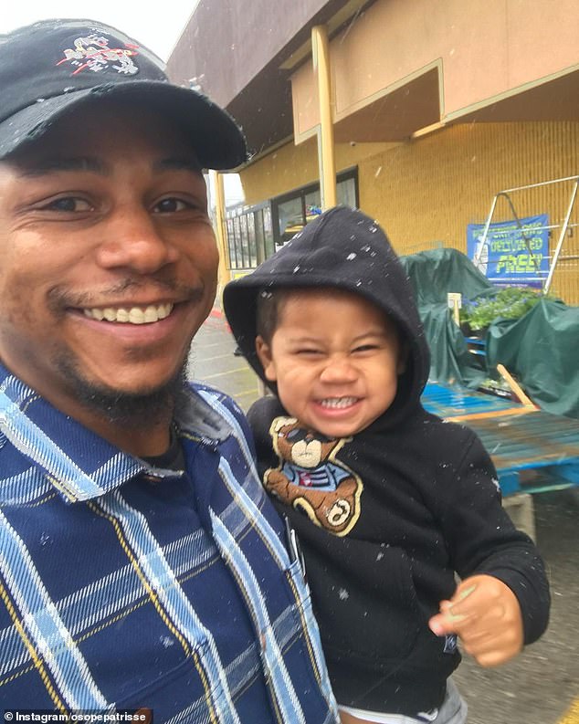 Keenan Anderson with his son, who is now 6 years old.  He was reportedly an English teacher working with high school kids.