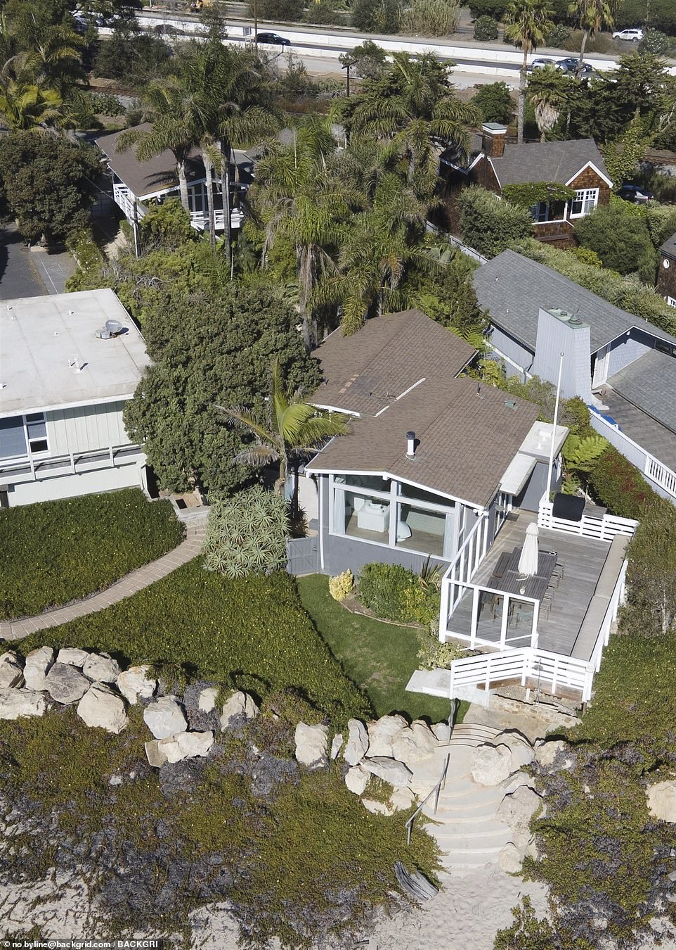 Before the flood: Before Kourtney and Travis bought the house, O'Brien significantly remodeled the 1950s beach house