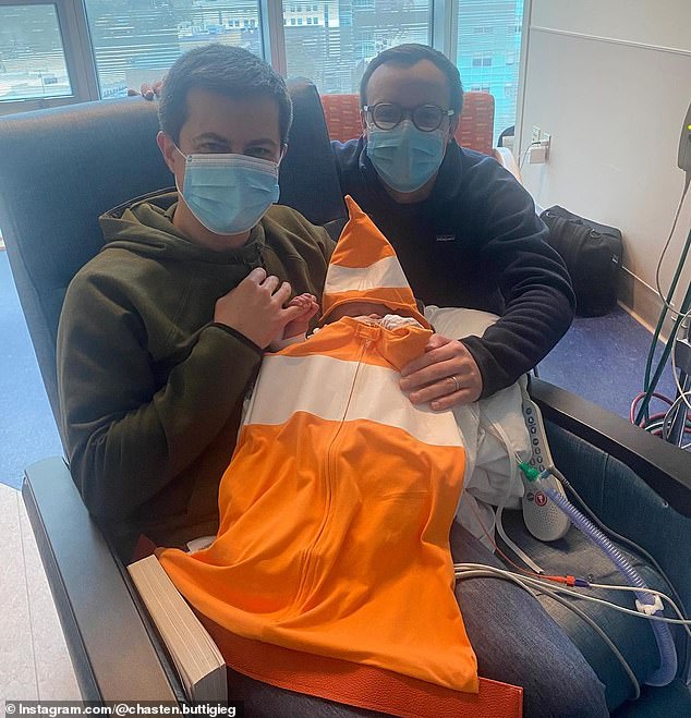 Pete and Chasten Buttigieg announced that their son had spent three weeks in and out of the hospital with an undisclosed illness and spent a week on a ventilator.