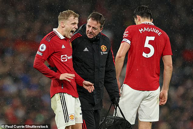 It's another setback for Van de Beek in what has been a very disappointing time at United.