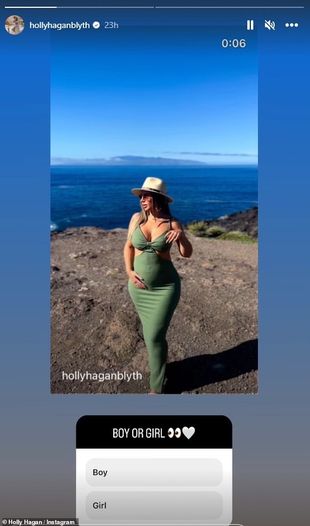 Boy or girl?  The reality star then took to her Instagram story later on Thursday, asking her followers in a poll what they thought the gender would be.