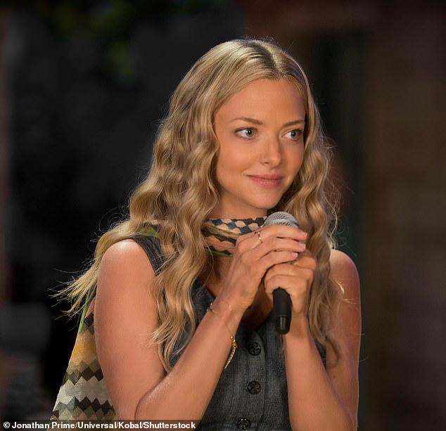 Practice: Seyfried, 37, has already wowed audiences with her vocal talents in both Mamma Mia movie musicals.