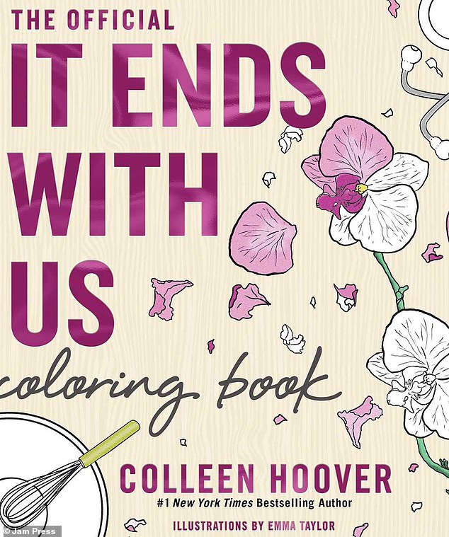 He announced that the drawing book was inspired by the book It Ends With Us, which focuses on domestic violence.