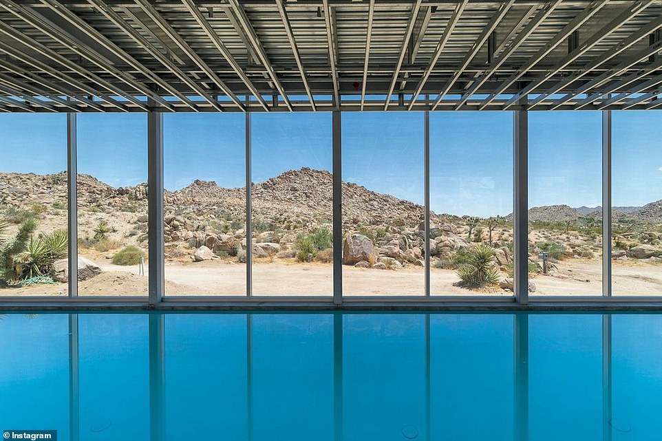 A magnificent open desert view from inside the house.