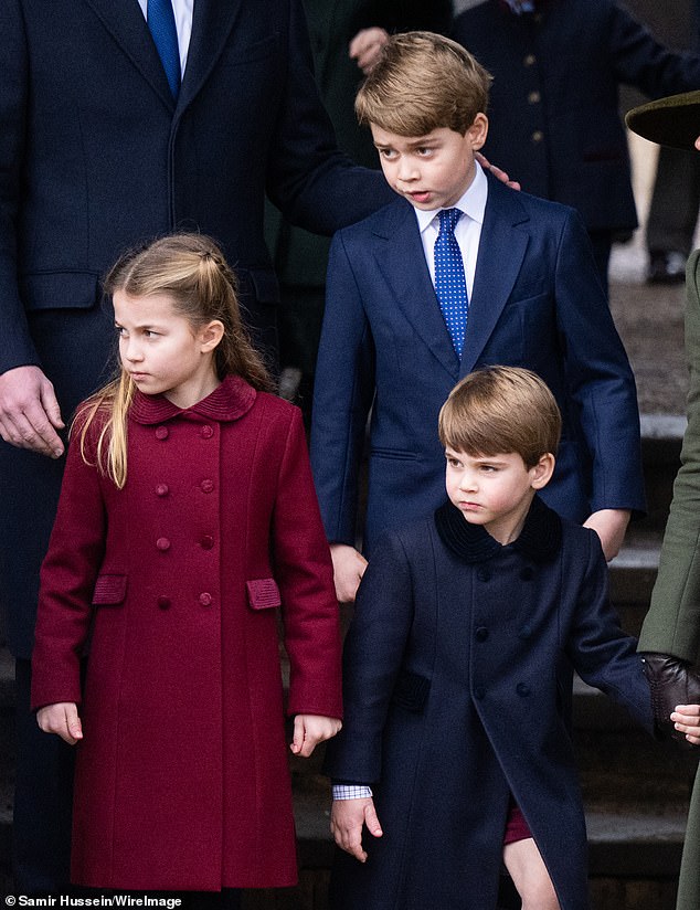 William's eldest son, Prince George of Wales, is second in line to the throne, his younger siblings Princess Charlotte of Wales are third and Prince Louis of Wales is fourth.