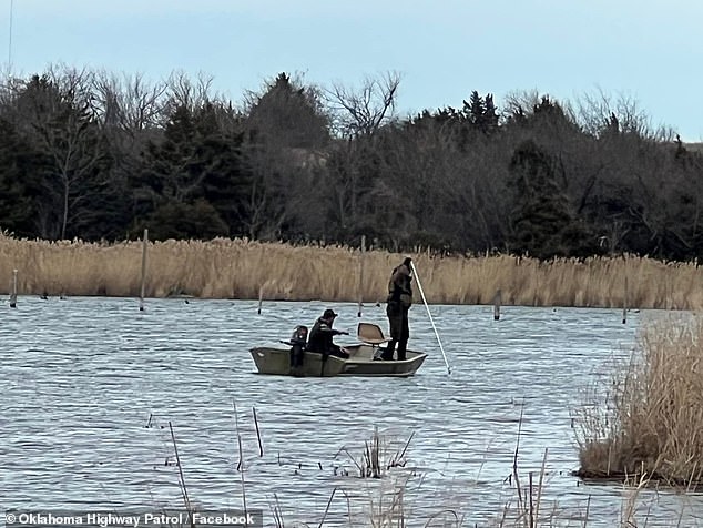 Oklahoma Highway Patrol searches for little Athena in a body of water near her home