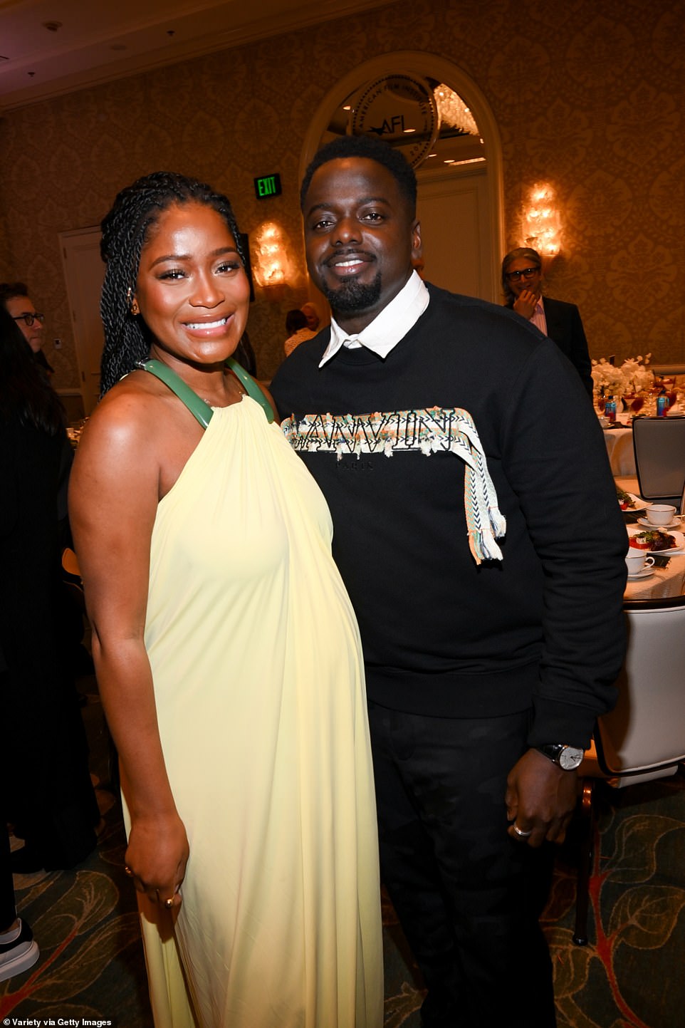 Chat: Keke Palmer and Daniel Kaluuya pose inside the venue