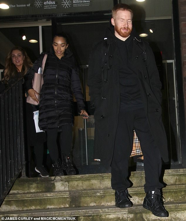 Heading home: Neil Jones, Amy Dowden and Michelle Tsiakkas were also spotted leaving rehearsals