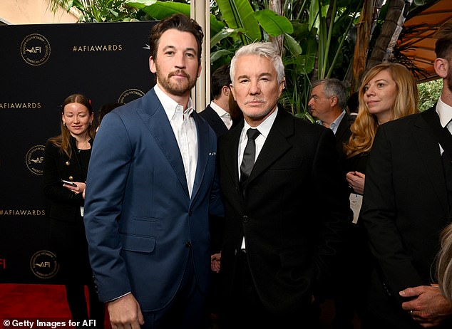 Socializing: The accomplished filmmaker took time to mingle with other attendees at the event, which was held at the Four Seasons Hotel in Beverly Hills.