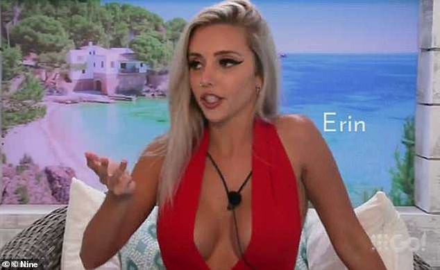 Erin, pictured on Love Island, previously said that learning to love her body has been a long process.