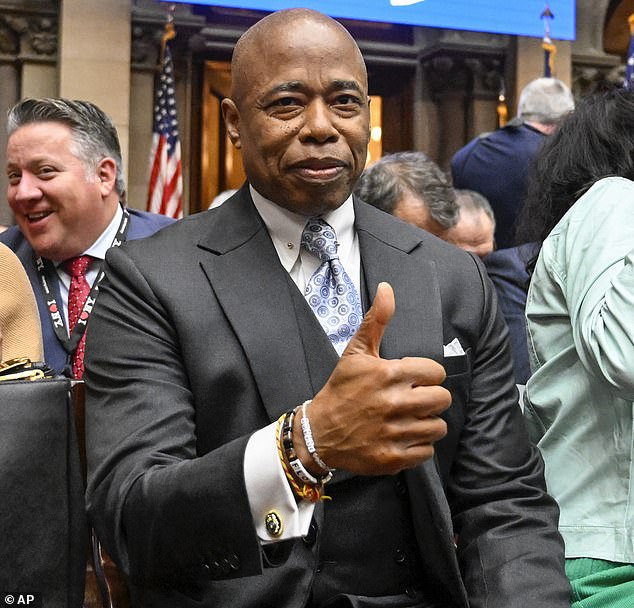 New York City Mayor Eric Adams, pictured here in Albany on January 10, appeared at an American Changle Association gala in October.