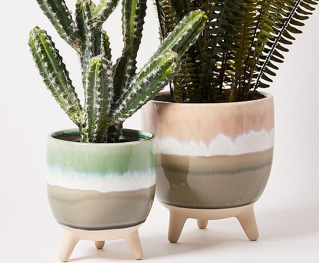 Pot luck: The Suelo Green Ceramic Plant Pot at Oliver Bonas is down from £18 to £9.50