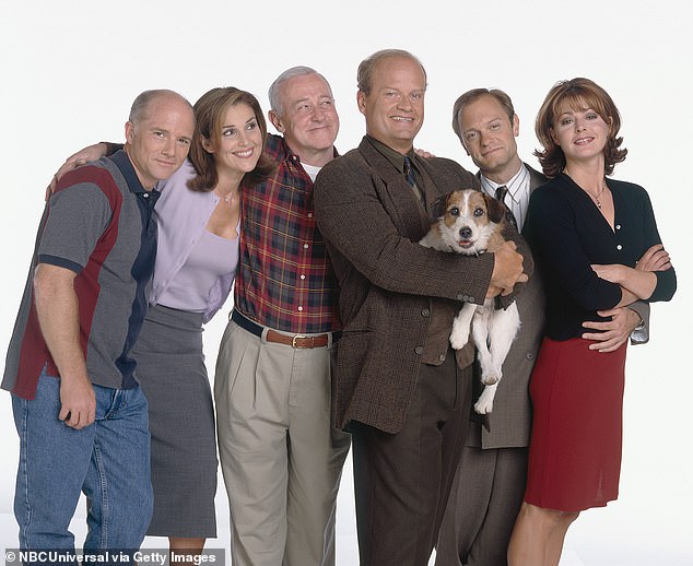 Original: Only Grammer is set to reprise his role as Dr. Frasier Crane, with his co-stars reportedly cut after a fight with David Hyde Pierce (second from right), who played Frasier's little brother, Niles, one one of the most important in the program.  popular characters