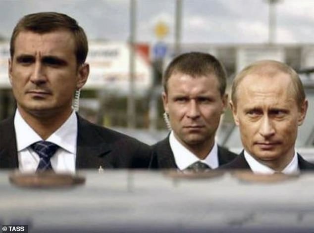 Alexei Dyumin, left, previously served in Putin's personal security team (right)