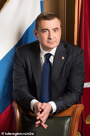 Alexei Dyumin, the current governor of Russia's Tula region, appears in his official photograph.