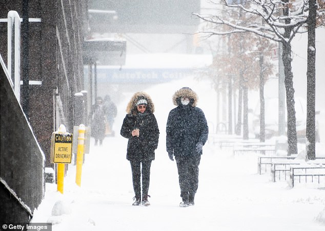 New Yorkers were affected by a snowstorm on January 29, 2022 when a powerful Nor'Easter brought blinding blizzard conditions with high winds.  A state of emergency has been declared for New York City.  The photo is a picture of the snowy streets on the Upper West Side.