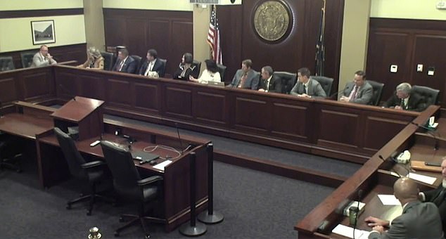 Nelson (far left) was at the House Farm Committee's first legislative session meeting this week