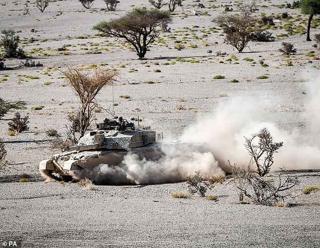 A Challenger 2 main battle tank in the Oman desert (file photo)