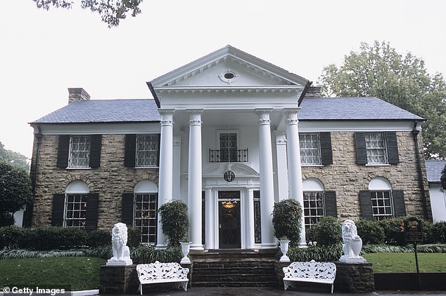 He made approximately $4,400 per month from the Graceland property (pictured) and $104,000 per month from the Elvis Presley Enterprise