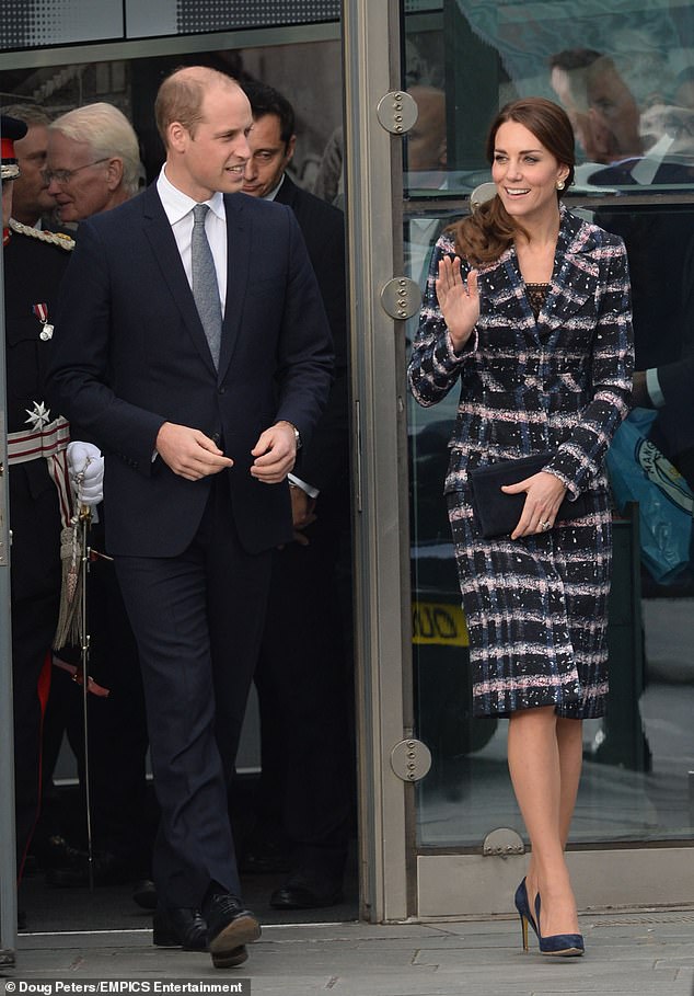 The Duchess of Cambridge was photographed wearing an elegant Erdem gown in October 2016.