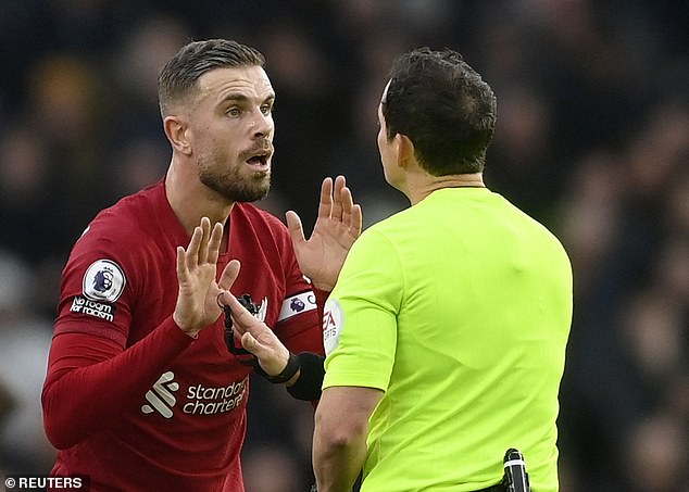 Jordan Henderson (pictured) and Fabinho were heavily criticized after the match.