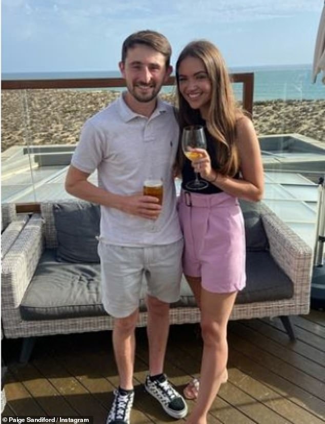 Romance: Pete and his wife Paige (pictured) are very private about their relationship, but they married in a secret ceremony last year at a mystery beach location