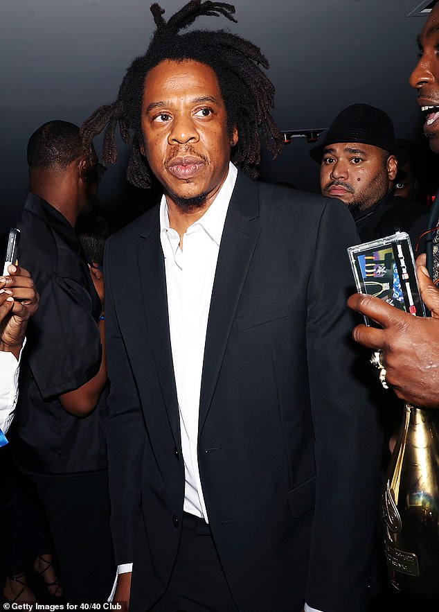 Not impressed: The 75-year-old had been reading a teleprompter when he was stumped by the script, which included the rapper's nickname (Jay Z pictured in 2021)