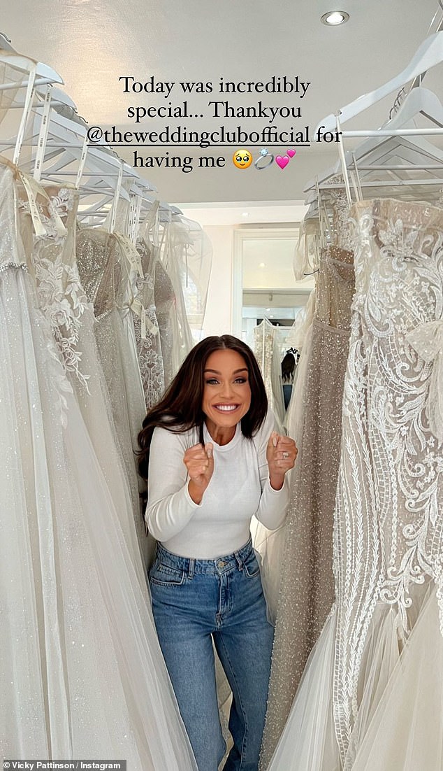 Wedding preparation: It was a busy day for Vicky, who then had an afternoon of wedding dress shopping for her wedding to her fiancé Ercan Ramadan.