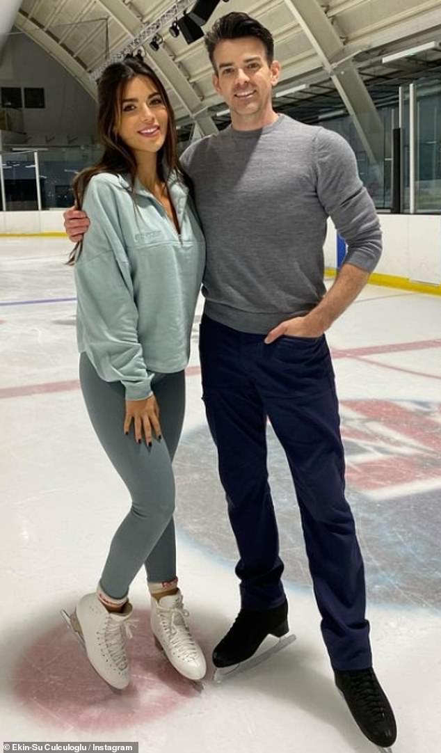 Not so long now!  It came after Ekin-Su revealed that she has previous experience in skating before competing on Dancing On Ice (pictured pairing her with Brendyn Hatfield)