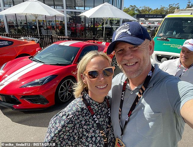 The royal couple were ambassadors for the Adelaide 500 (pictured trackside at the event)