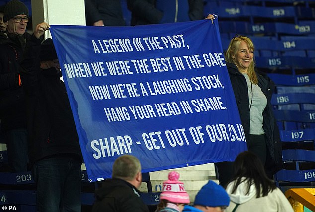 Even club legend Graeme Sharp has been the subject of protest among Toffee fans.