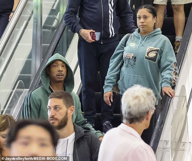 The star finished off her look wearing a silver chain and white adidas sneakers.