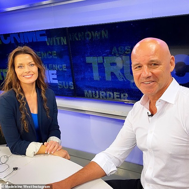 Madeleine co-hosts Predatory with former police detective Gary Jubelin.  In the photo together