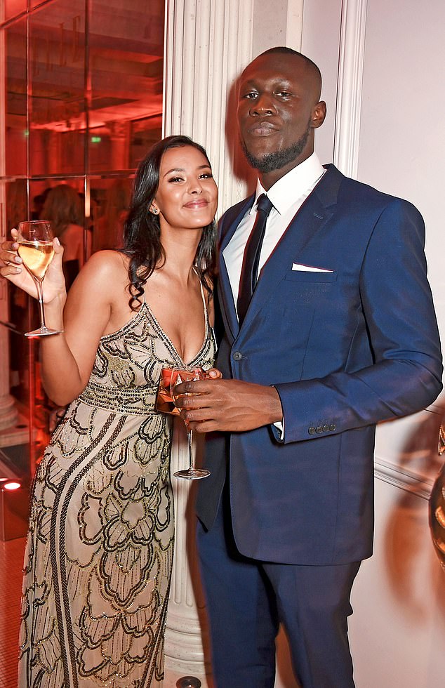 Jama and Stormzy met in 2015, when they were both complete strangers.  Their relationship blossomed, and the couple had a four-year romance.  Pictured: Maya Jama and Stormzy attend the 2017 Elle Style Awards on February 13, 2017