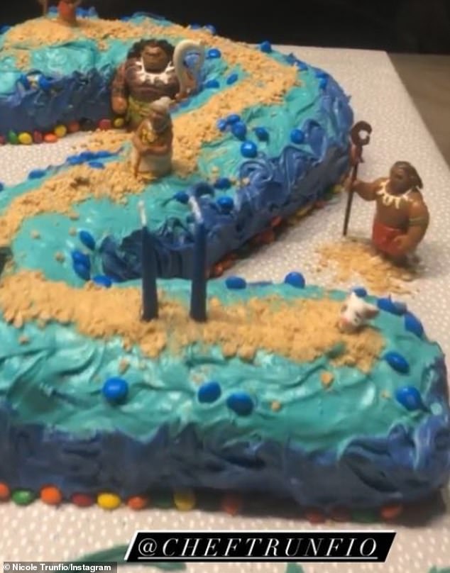 Nicole also made this awesome Disney themed cake for her daughter Gia, which was covered in Moana characters.