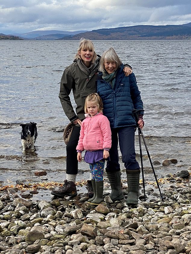 Tessa, pictured with her mother, right, and daughter Elena, centre, said: 'Having enjoyed a lifetime of her support, care and indulgence, the roles are now reversed – Mum needs my help, and I find that difficult'