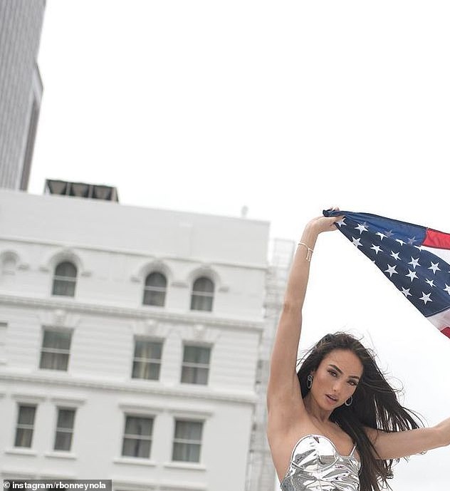 R'Bonney Gabriel, 28, of Houston, (pictured) has been in full competition mode since landing in Louisiana on Tuesday, ahead of the Jan. 14 Miss Universe pageant.