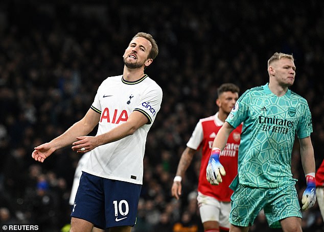 Harry Kane nearly pulled one back towards the end of the first half, but his team went 2-0 behind