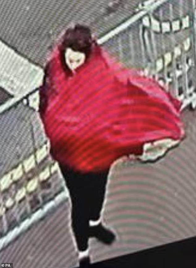 Ms Marten is believed to have been seen wrapped in a red blanket in Harwich Port, Essex, at 9am on Saturday