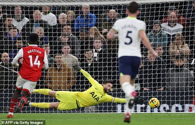 Arsenal captain Martin Odegaard punched in a second from outside the box in the 36th minute