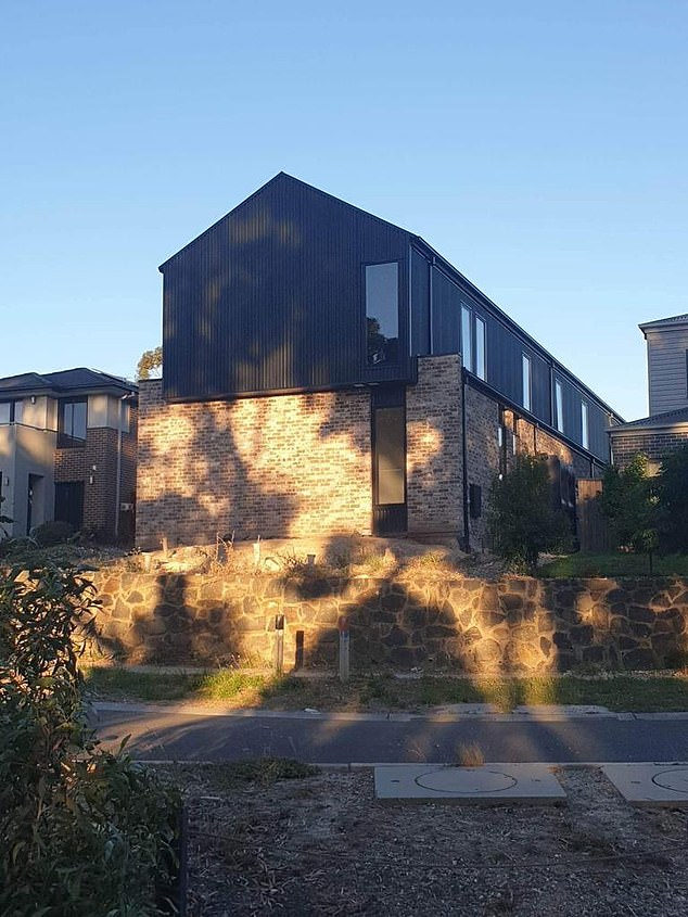 Rebecca Schrader's house (pictured) built by Hallbury Homes in the outer suburb of Sunbury, north-west Melbourne