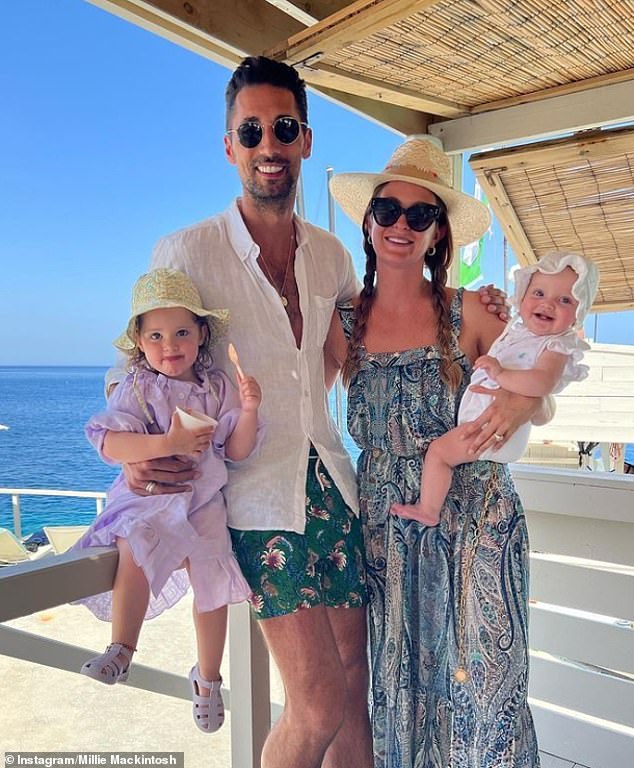 Happy family: Since getting married, Millie and her Made In Chelsea co-star ex-husband have become proud parents of their two adorable little girls (pictured June)